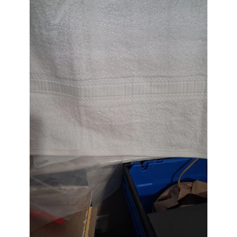 Mainstays Basic Bath Towel White 100% Cotton 27x52 Absorbent OEKO-TEX